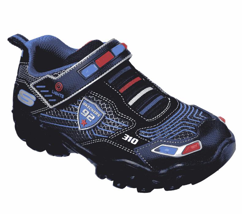 Skechers Pojkar Svarta/Röda/Blå Sneakers - Hot Lights: Damager Iii - Police - Sverige (WLIPQ-2379)